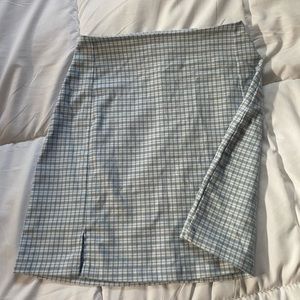 Brandy Melville Blue Plaid Skirt